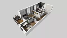 3 pokoje, mieszkanie 57,39 m², piętro 1, oferta nr Y/5, Wille Biskupin 2.2, Wrocław, Biskupin-Sępolno-Dąbie-Bartoszowice, Śródmieście, ul. Karola Olszewskiego