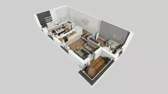 3 pokoje, mieszkanie 57,39 m², piętro 1, oferta nr Y/5, Wille Biskupin 2.2, Wrocław, Biskupin-Sępolno-Dąbie-Bartoszowice, Śródmieście, ul. Karola Olszewskiego