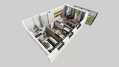 3 pokoje, mieszkanie 61,35 m², parter, oferta nr A/2, Apartamenty nad Oławką, Wrocław, Przedmieście Oławskie, Krzyki, ul. Krakowska 98