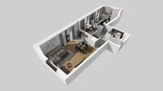 3 pokoje, mieszkanie 63,82 m², piętro 1, oferta nr A/7, Apartamenty nad Oławką, Wrocław, Przedmieście Oławskie, Krzyki, ul. Krakowska 98