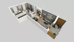 3 pokoje, mieszkanie 58,69 m², piętro 1, oferta nr D/3, Apartamenty Literacka 2, Warszawa, Bielany, Piaski, ul. Literacka