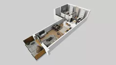 3 pokoje, mieszkanie 58,69 m², piętro 1, oferta nr D/3, Apartamenty Literacka 2, Warszawa, Bielany, Piaski, ul. Literacka