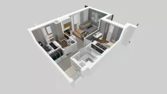 3 pokoje, mieszkanie 52,16 m², piętro 7, oferta nr F/40, Apartamenty Literacka bud. E i F, Warszawa, Bielany, Piaski, ul. Literacka