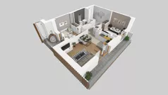 3 pokoje, mieszkanie 52,16 m², piętro 7, oferta nr F/40, Apartamenty Literacka bud. E i F, Warszawa, Bielany, Piaski, ul. Literacka