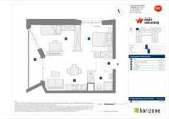 3 pokoje, mieszkanie 44,72 m², piętro 1, oferta nr B/7, Osiedle przy Wielickiej etap 1.2, Kraków, Bieżanów-Prokocim, ul. M. Orwid