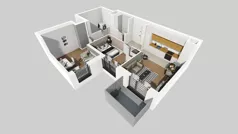 3 pokoje, mieszkanie 59,03 m², piętro 2, oferta nr B/10, Osiedle przy Wielickiej etap 1.2, Kraków, Bieżanów-Prokocim, ul. M. Orwid