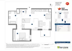 3 pokoje, mieszkanie 60,57 m², piętro 3, oferta nr B/17, Osiedle przy Wielickiej etap 1.2, Kraków, Bieżanów-Prokocim, ul. M. Orwid