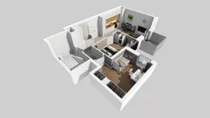 3 pokoje, mieszkanie 60,57 m², piętro 3, oferta nr B/17, Osiedle przy Wielickiej etap 1.2, Kraków, Bieżanów-Prokocim, ul. M. Orwid