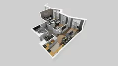 3 pokoje, mieszkanie 62,28 m², piętro 1, oferta nr B/43, Osiedle przy Wielickiej etap 1.2, Kraków, Bieżanów-Prokocim, ul. M. Orwid