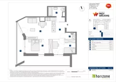 3 pokoje, mieszkanie 53,21 m², piętro 1, oferta nr B/48, Osiedle przy Wielickiej etap 1.2, Kraków, Bieżanów-Prokocim, ul. M. Orwid