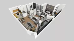 3 pokoje, mieszkanie 62,28 m², piętro 2, oferta nr B/50, Osiedle przy Wielickiej etap 1.2, Kraków, Bieżanów-Prokocim, ul. M. Orwid