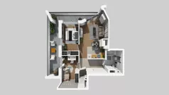3 pokoje, mieszkanie 53,23 m², piętro 2, oferta nr B/55, Osiedle przy Wielickiej etap 1.2, Kraków, Bieżanów-Prokocim, ul. M. Orwid