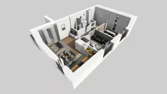 3 pokoje, mieszkanie 50,82 m², piętro 1, oferta nr B/81, Osiedle przy Wielickiej etap 1.2, Kraków, Bieżanów-Prokocim, ul. M. Orwid