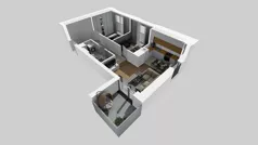 3 pokoje, mieszkanie 50,82 m², piętro 1, oferta nr B/81, Osiedle przy Wielickiej etap 1.2, Kraków, Bieżanów-Prokocim, ul. M. Orwid