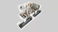3 pokoje, mieszkanie 54,99 m², piętro 2, oferta nr B/132, Osiedle przy Wielickiej etap 1.2, Kraków, Bieżanów-Prokocim, ul. M. Orwid