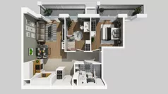 3 pokoje, mieszkanie 56,14 m², piętro 3, oferta nr B/140, Osiedle przy Wielickiej etap 1.2, Kraków, Bieżanów-Prokocim, ul. M. Orwid