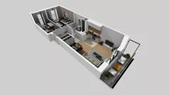 3 pokoje, mieszkanie 62,72 m², piętro 4, oferta nr A/83, Osiedle przy Wielickiej, Kraków, Bieżanów-Prokocim, ul. Marii Orwid / Wielicka