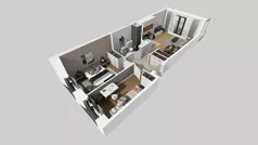 3 pokoje, mieszkanie 62,72 m², piętro 4, oferta nr A/83, Osiedle przy Wielickiej, Kraków, Bieżanów-Prokocim, ul. Marii Orwid / Wielicka