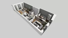 3 pokoje, mieszkanie 62,72 m², piętro 4, oferta nr A/83, Osiedle przy Wielickiej, Kraków, Bieżanów-Prokocim, ul. Marii Orwid / Wielicka