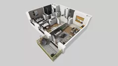 3 pokoje, mieszkanie 58,94 m², piętro 1, oferta nr C/5, Przystanek Prądnik 2, Kraków, Prądnik Biały, Górka Narodowa, ul. Meiera