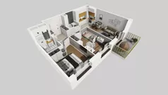 3 pokoje, mieszkanie 58,94 m², piętro 2, oferta nr C/13, Przystanek Prądnik 2, Kraków, Prądnik Biały, Górka Narodowa, ul. Meiera