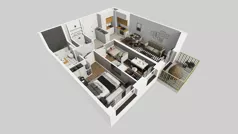 3 pokoje, mieszkanie 55,00 m², piętro 1, oferta nr C/62, Przystanek Prądnik 2, Kraków, Prądnik Biały, Górka Narodowa, ul. Meiera