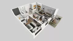 3 pokoje, mieszkanie 55,22 m², piętro 1, oferta nr C/63, Przystanek Prądnik 2, Kraków, Prądnik Biały, Górka Narodowa, ul. Meiera