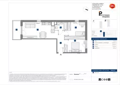 3 pokoje, mieszkanie 55,84 m², piętro 2, oferta nr C/112, Przystanek Prądnik 2, Kraków, Prądnik Biały, Górka Narodowa, ul. Meiera