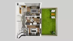 3 pokoje, mieszkanie 59,55 m², piętro 1, oferta nr C/177, Przystanek Prądnik 2, Kraków, Prądnik Biały, Górka Narodowa, ul. Meiera