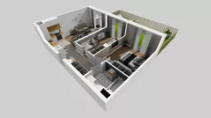 3 pokoje, mieszkanie 59,55 m², piętro 1, oferta nr C/177, Przystanek Prądnik 2, Kraków, Prądnik Biały, Górka Narodowa, ul. Meiera