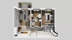 3 pokoje, mieszkanie 59,55 m², piętro 2, oferta nr C/183, Przystanek Prądnik 2, Kraków, Prądnik Biały, Górka Narodowa, ul. Meiera
