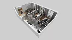 3 pokoje, mieszkanie 59,55 m², piętro 4, oferta nr C/195, Przystanek Prądnik 2, Kraków, Prądnik Biały, Górka Narodowa, ul. Meiera