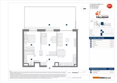 3 pokoje, mieszkanie 53,85 m², parter, oferta nr A/36, Osiedle Palladium, Warszawa, Białołęka, Nowodwory, ul. Mieczysławy Ćwiklińskiej