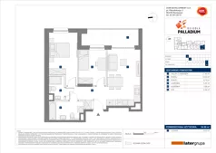 3 pokoje, mieszkanie 54,99 m², piętro 7, oferta nr A/93, Osiedle Palladium, Warszawa, Białołęka, Nowodwory, ul. Mieczysławy Ćwiklińskiej