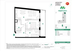 3 pokoje, mieszkanie 53,52 m², piętro 4, oferta nr A/44, Osiedle Międzyleska 3, Wrocław, Tarnogaj, Krzyki, ul. Międzyleska