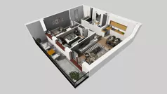 3 pokoje, mieszkanie 53,52 m², piętro 4, oferta nr A/44, Osiedle Międzyleska 3, Wrocław, Tarnogaj, Krzyki, ul. Międzyleska