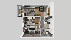 3 pokoje, mieszkanie 57,88 m², piętro 5, oferta nr A/52, Osiedle Międzyleska 3, Wrocław, Tarnogaj, Krzyki, ul. Międzyleska