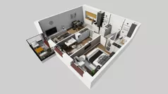 3 pokoje, mieszkanie 57,88 m², piętro 5, oferta nr A/52, Osiedle Międzyleska 3, Wrocław, Tarnogaj, Krzyki, ul. Międzyleska