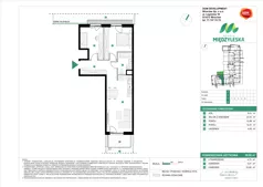 3 pokoje, mieszkanie 59,23 m², piętro 2, oferta nr A/103, Osiedle Międzyleska 3, Wrocław, Tarnogaj, Krzyki, ul. Międzyleska