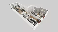 3 pokoje, mieszkanie 59,09 m², piętro 1, oferta nr A/99, Osiedle Międzyleska 3, Wrocław, Tarnogaj, Krzyki, ul. Międzyleska