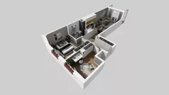 3 pokoje, mieszkanie 59,09 m², piętro 1, oferta nr A/99, Osiedle Międzyleska 3, Wrocław, Tarnogaj, Krzyki, ul. Międzyleska
