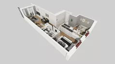 3 pokoje, mieszkanie 59,23 m², piętro 2, oferta nr A/103, Osiedle Międzyleska 3, Wrocław, Tarnogaj, Krzyki, ul. Międzyleska