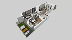 3 pokoje, mieszkanie 60,36 m², parter, oferta nr A/112, Międzyleska 4, Wrocław, Tarnogaj, Krzyki, ul. Międzyleska