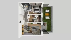 3 pokoje, mieszkanie 51,40 m², piętro 1, oferta nr A/119, Międzyleska 4, Wrocław, Tarnogaj, Krzyki, ul. Międzyleska