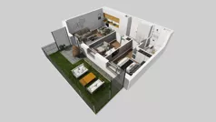 3 pokoje, mieszkanie 51,40 m², piętro 1, oferta nr A/119, Międzyleska 4, Wrocław, Tarnogaj, Krzyki, ul. Międzyleska