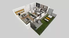3 pokoje, mieszkanie 51,40 m², piętro 1, oferta nr A/119, Międzyleska 4, Wrocław, Tarnogaj, Krzyki, ul. Międzyleska