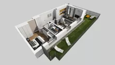 3 pokoje, mieszkanie 51,40 m², piętro 1, oferta nr A/119, Międzyleska 4, Wrocław, Tarnogaj, Krzyki, ul. Międzyleska