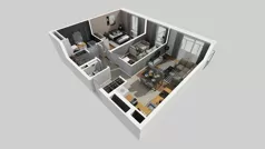 3 pokoje, mieszkanie 64,59 m², piętro 1, oferta nr A/68, Międzyleska 4, Wrocław, Tarnogaj, Krzyki, ul. Międzyleska