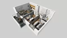 3 pokoje, mieszkanie 51,52 m², piętro 5, oferta nr A/133, Międzyleska 4, Wrocław, Tarnogaj, Krzyki, ul. Międzyleska