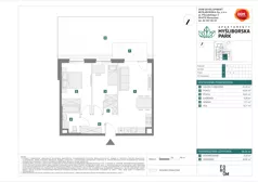 3 pokoje, mieszkanie 58,38 m², piętro 2, oferta nr I/14, Apartamenty Myśliborska Park, Warszawa, Białołęka, Żerań, ul. Myśliborska 11